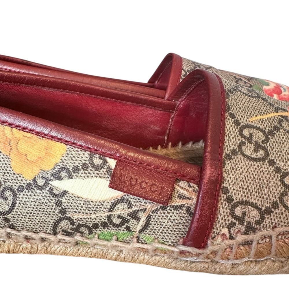 Gucci Tian Hummingbird GG Supreme Monogram Espadrille Flats EU 36 Slip On - Picture 8 of 11